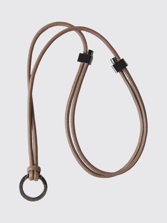 Brunello Cucinelli Portaocchiali in lana con coulisse e anello in metallo