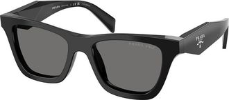 Prada PR C07S Polarized 16K90T Womens Sunglasses Black Size 51