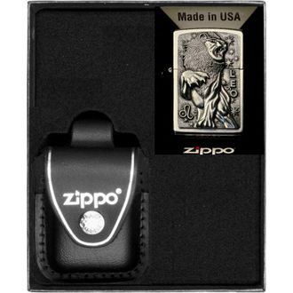 OEM Juego De Encendedores Zippo Zodiaco Leo Le&oacute;n Regalo N.&deg; 3