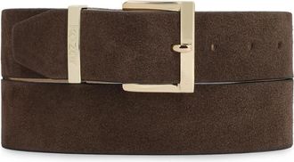 Kazar Minimalistische Su&egrave;de Riem - Dames - Riemen - Bruin - 90 CM - Su&egrave;de - Accessoires