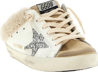 Golden Goose Womens White Leather Chunky Sneakers