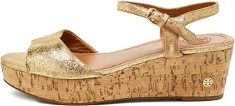 Tory Burch Sandali con zeppa - Oro