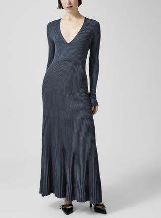 Vanessa Bruno Womens Gabrielle V-neck ribbed dress