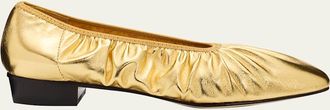 Loeffler Randall Tove Metallic Leather Ballerina Pumps