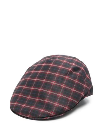 Borsalino checked cotton hat - Blue