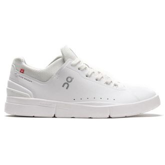 On The Roger Advantage Textile Synthetic Mens Lace Up Trainers - All White - Size:UK 10.5