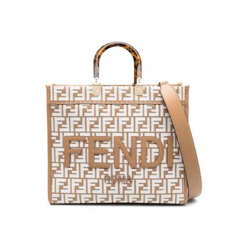 Fendi Medium Sunshine Raffia Tote Bag