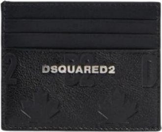 Dsquared2 Kaarthouder - Heren - Portefeuilles - Zwart - ONE Size - Leer - Accessoires
