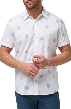 Travis Mathew Lukas Stretch Short Sleeve Button-Up Shirt in White at Nordstrom Rack, Size Large