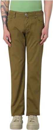 Jacob Cohen Stijlvolle Broek - Heren - Chinos - Groen - W34 - Broeken
