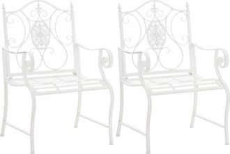 Clp Clp - Juego De 2 Sillas De Jard&iacute;n Punjab Blanco