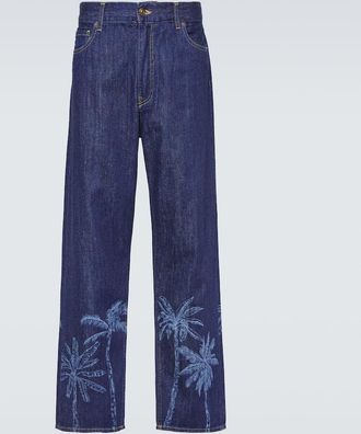 Alanui Jungle printed straight jeans
