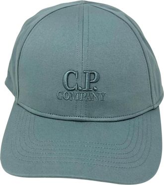 C.P. Company Gabardine Cap - Heren - Petten - Blauw - ONE Size - Katoen - Accessoires