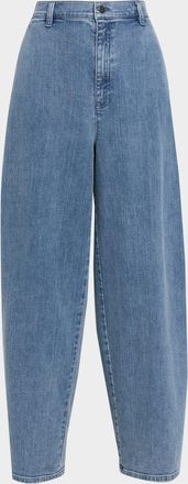 Eileen Fisher Roomy Wide-Leg Stretch Cotton Jeans