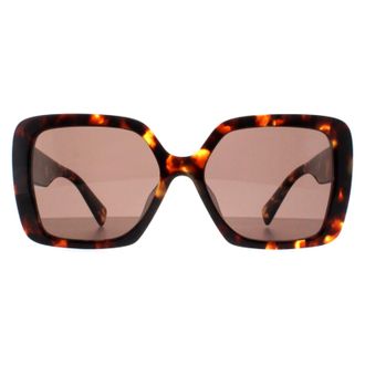 Miu Miu Square Womens Honey Havana Dark Brown MU10YS - One Size