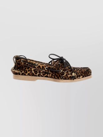 Golden Goose leather leopard-print slip-on sneakers