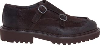 Doucal's Loafer met dubbele gesp - Heren - Nette schoenen - Bruin - 42 EU - Su&egrave;de - Schoenen
