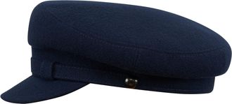 Sterkowski Mens Fisherman Style Maciejówka Fiddler Cap UK 7 1/8 Navy Blue