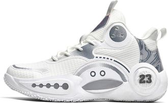 Generic Mens Basketball Shoes Breathable Anti Slip Traction Rubber Sole Sports Training Boots Walking Shoes(Grey,3.5 UK)