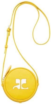 Courrèges Reedition Circle leather bag - unisex - Leather - One Size - Yellow