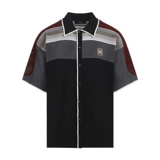 Amiri Short Sleeve Shirts, male, Black, Size: XL Ma Sport Shirt