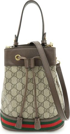 Gucci Ophidia Bucket Gg Coated Canvas Beige Canvas Handbag (Pre-Owned)