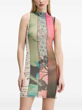 Desigual panelled mini dress - Green