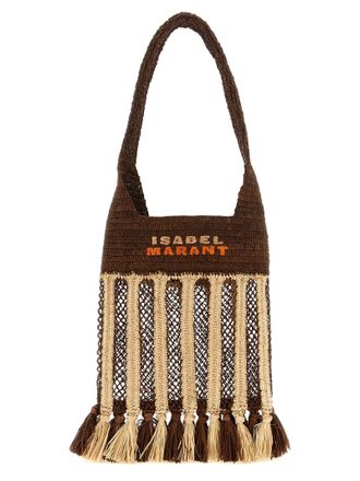 Isabel Marant Isabel Marant Bruine Raffia Schoudertas