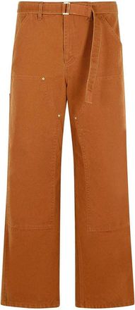 sacai Carhartt Work In Progress Brown Cotton Pants