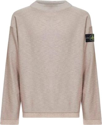 Stone Island Round-neck Truien - Heren - Ronde hals truien - Beige - L - Truien & Vesten