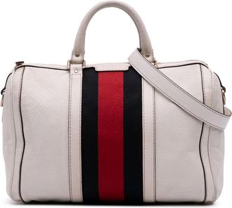 Gucci Borsa a tracolla Joy Boston media in pelle di vitello con decorazione Web 2016-2025 - Bianco