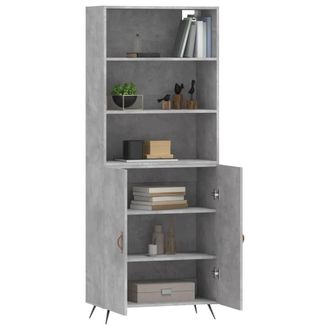 Berkfield Home Highboard Concrete Grey 69.5x34x180 cm Engineered Wood