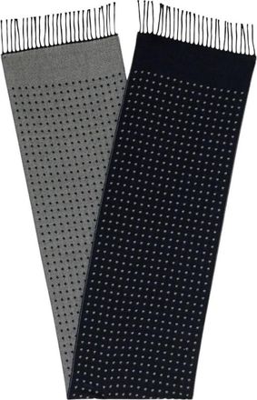 Brooks Brothers Polka Dot Wool Scarf - Heren - Wintersjaals - Blauw - ONE Size - Wol - Accessoires