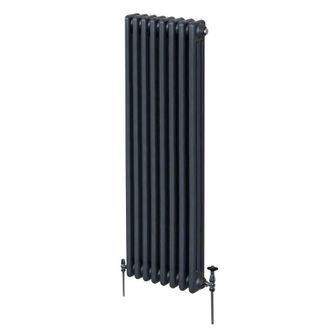 MonsterShop Traditional 3 Column Radiator - 1800 x 382mm - Anthracite Grey