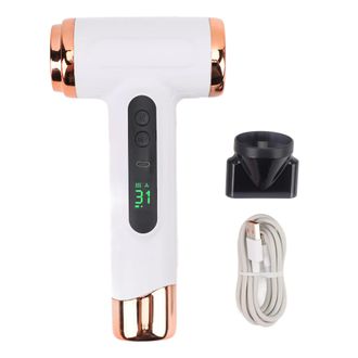 No Brand Secador De Pelo Inal&aacute;mbrico, Port&aacute;til, Recargable Por Usb - Ideal Para Viajes Y Viajes De Negocios - Blanco