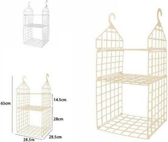 Trade Shop Trade Shop - Organizer Per Armadio 3 Ripiani Con Ganci Grucce Salvaspazio 65x28.5x28.5cm 70944