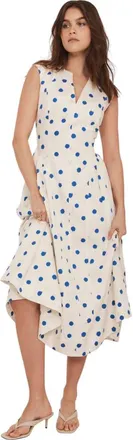 Mint Velvet Spot Print Midi Dress in Blue at Nordstrom, Size 10