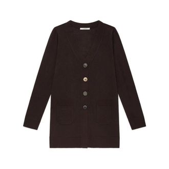 Maliparmi Cardigans, female, Brown, Size: L Colours Of The World Cardigan