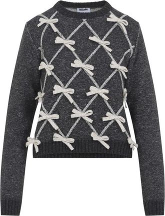 Moschino Grey Embellished Sweater