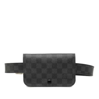 Louis Vuitton Pre-owned Pochette Homme Ceinture - Heren - Pre-owned - Zwart - Maat: ONE Size Zijde