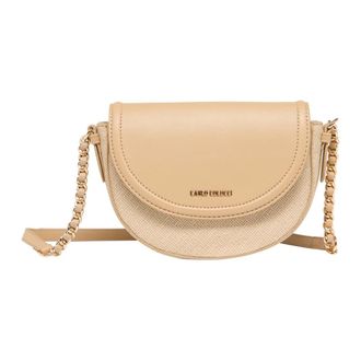 Carlo Colucci Tassen, Dames, Beige, ONE Size, Stijlvolle Bastoptik Handtas