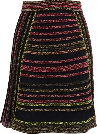 Missoni Knitted Striped Midi Skirt in Multicolor Polyamide