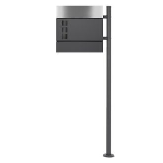 ECD Germany Buz&oacute;n de correos acero independiente antracita moderno