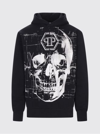 Philipp Plein Felpa con cappuccio in misto cotone Skull Philipp Plein