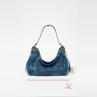 Diesel D-Line-Denim shoulder bag - Shoulder Bags - Woman - Blue