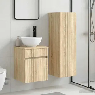 vidaXL Vidaxl Set Di Mobili Per Il Bagno 2 Pz Rovere Sonoma