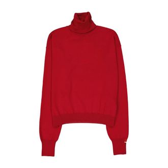 Herno Turtlenecks, female, Red, S, Turtleneck Jumper in Endless Wool