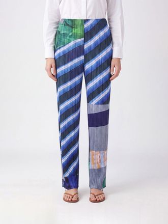 Pleats Please Issey Miyake Pantaloni in poliestere plissettati