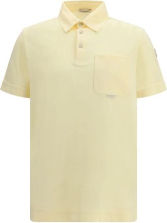 Moncler Polo shirt met korte mouwen en zak - Heren - Polos - Geel - S - Tops