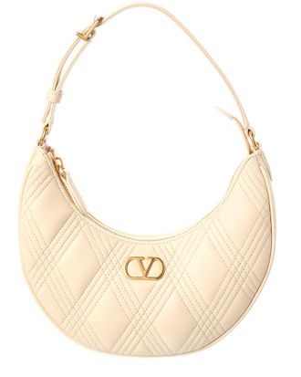 Valentino Vlogo Signature Leather Hobo Bag